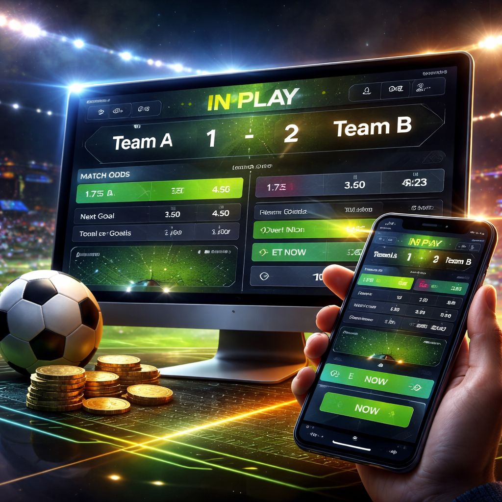 Vista de apuestas en vivo HoyLucky en móvil y escritorio