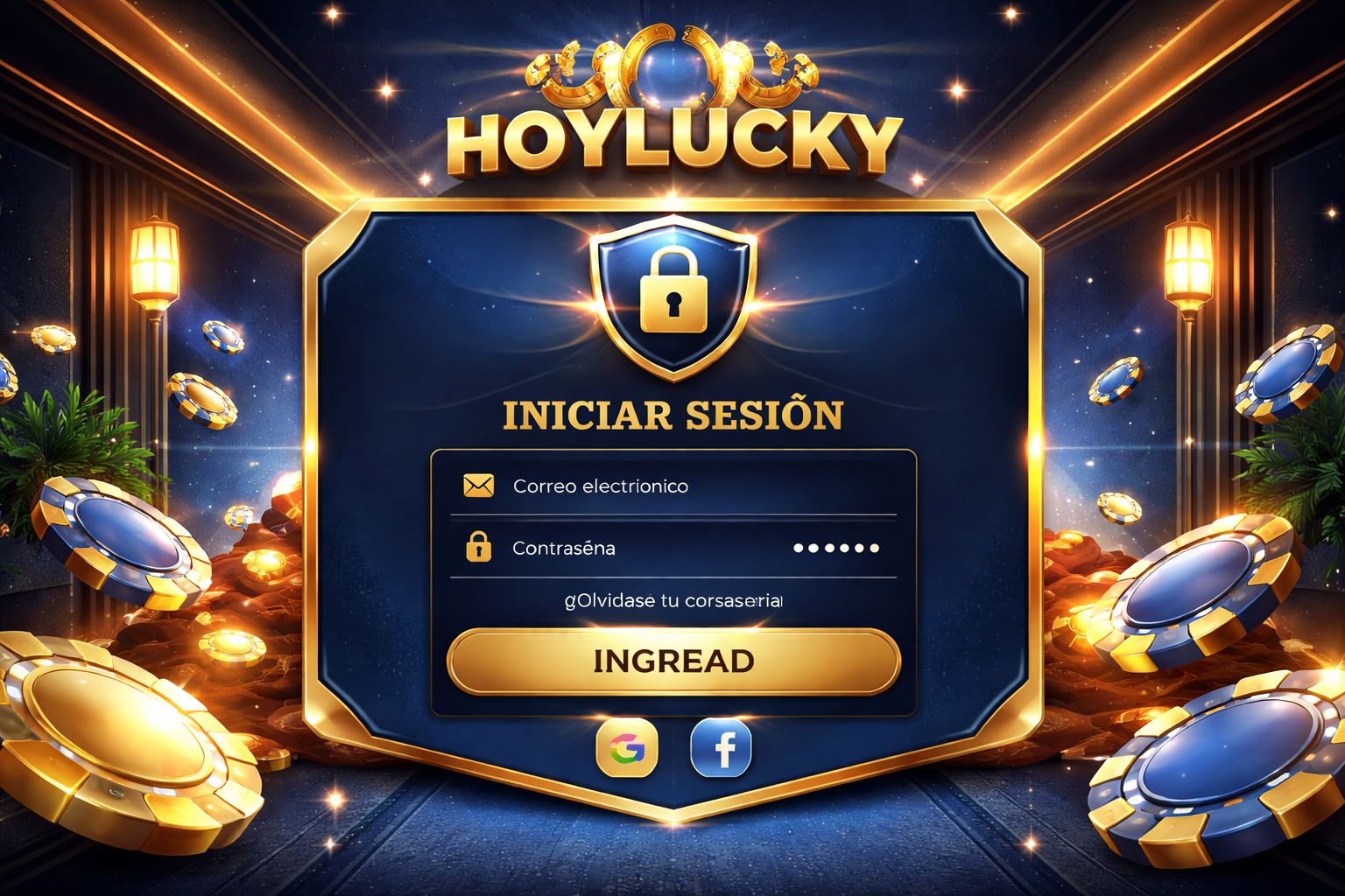 Sistema de inicio de sesión HoyLucky para usuarios de casino en México